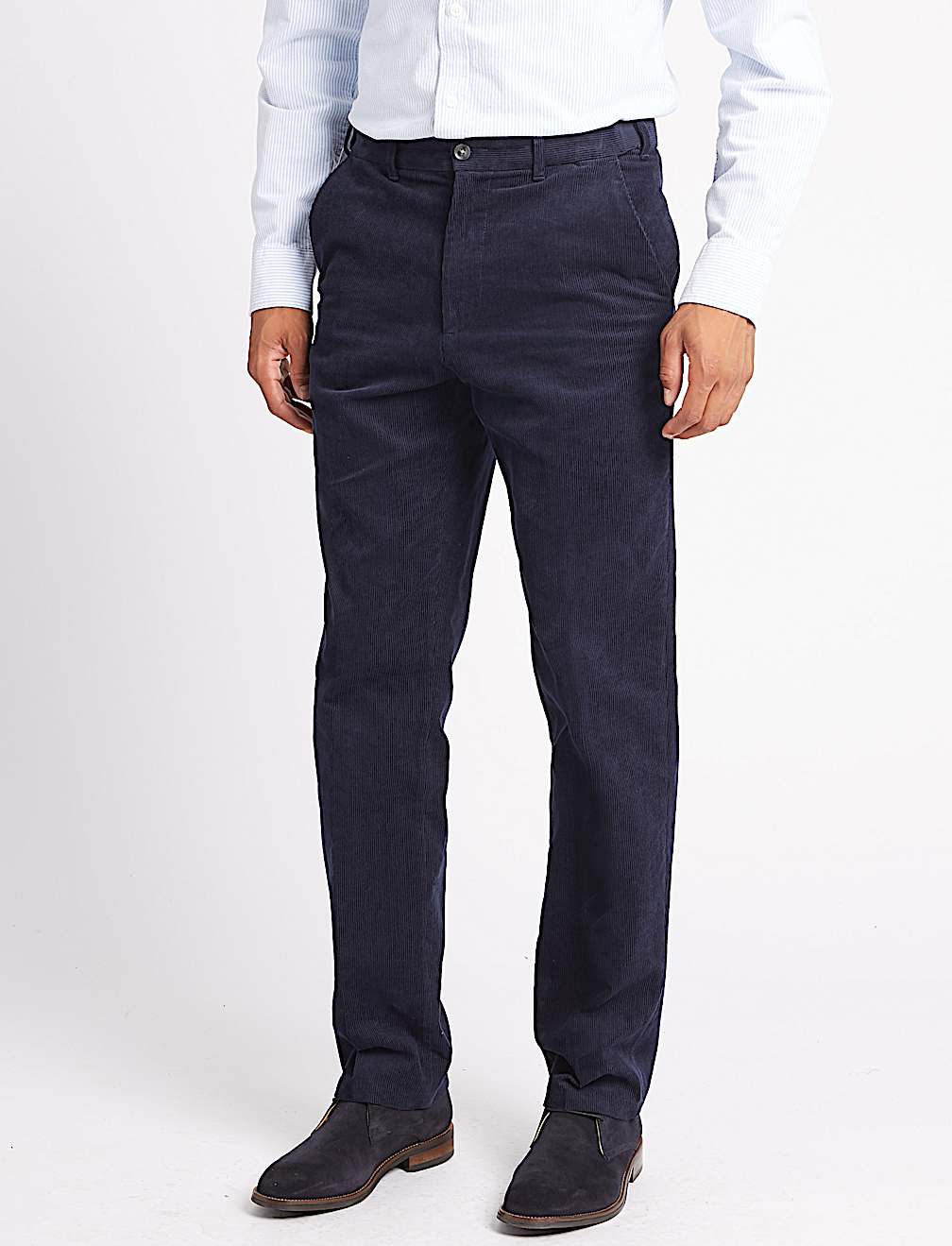 Regular Fit Pure Cotton Corduroy Trousers