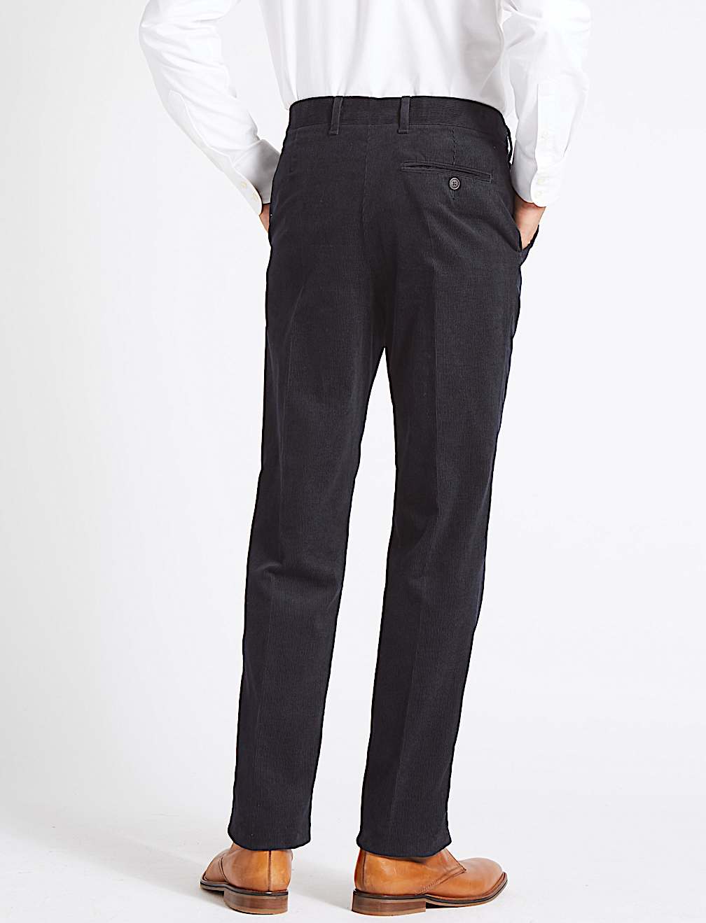 Regular Fit Pure Cotton Corduroy Trousers