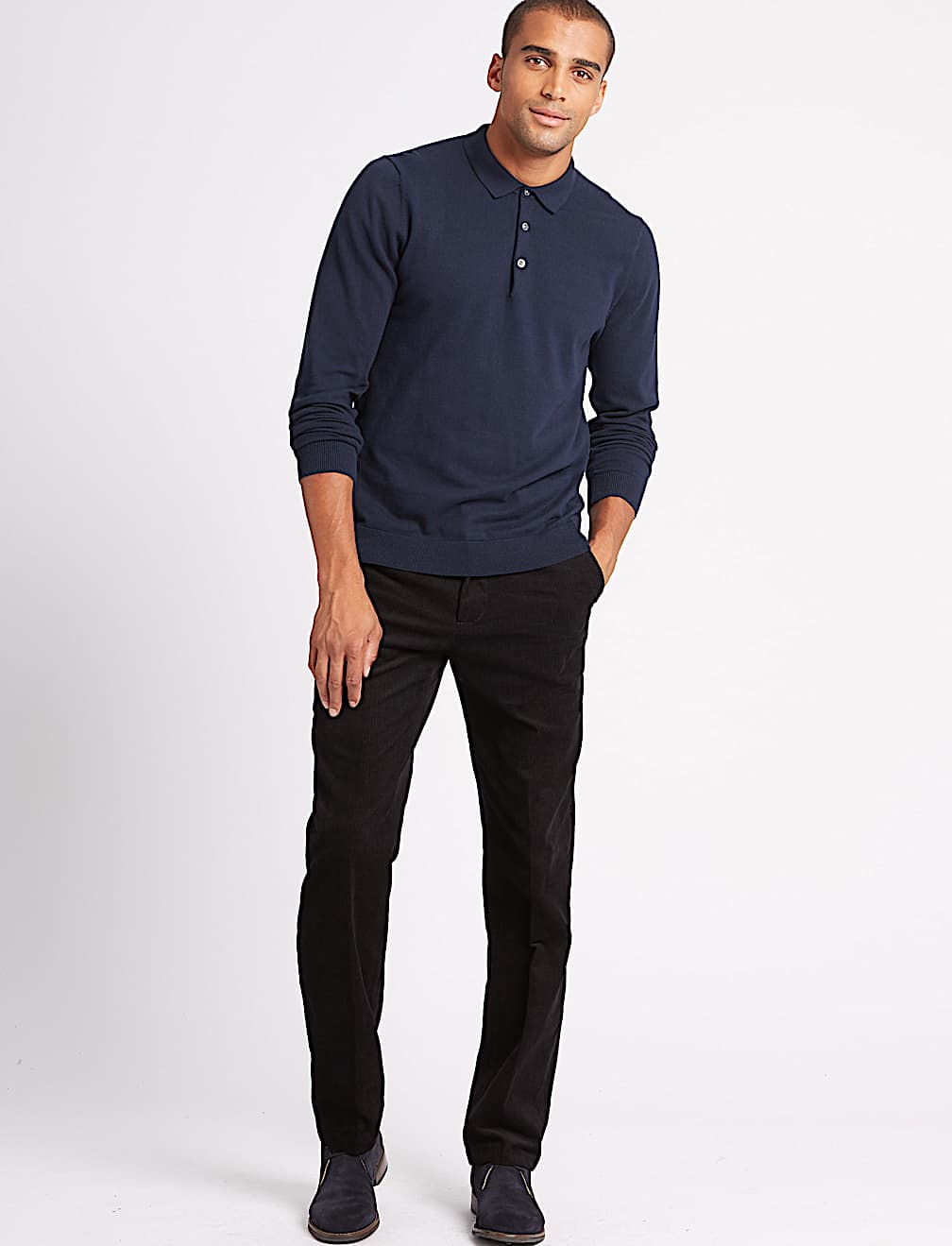 Regular Fit Pure Cotton Corduroy Trousers
