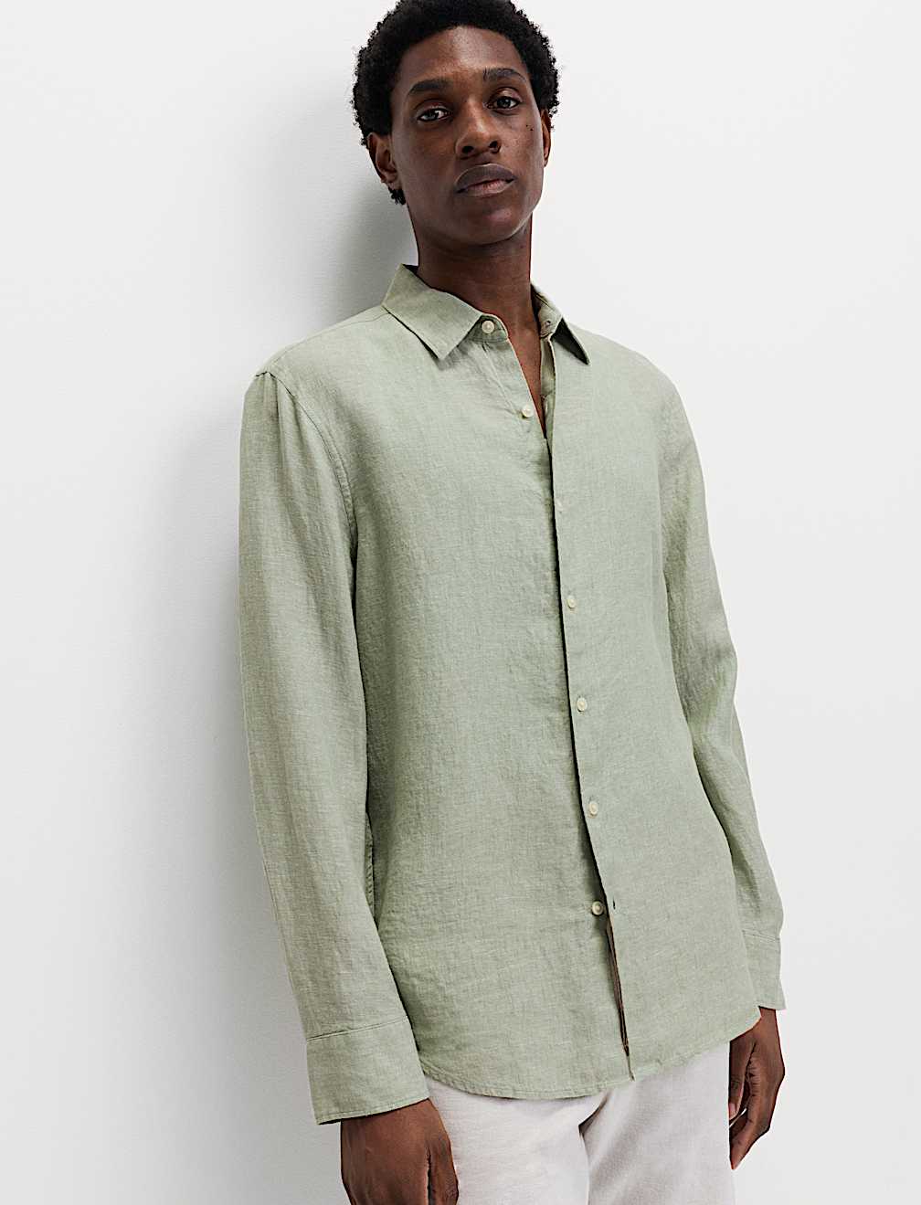 Regular Fit Pure Linen Shirt
