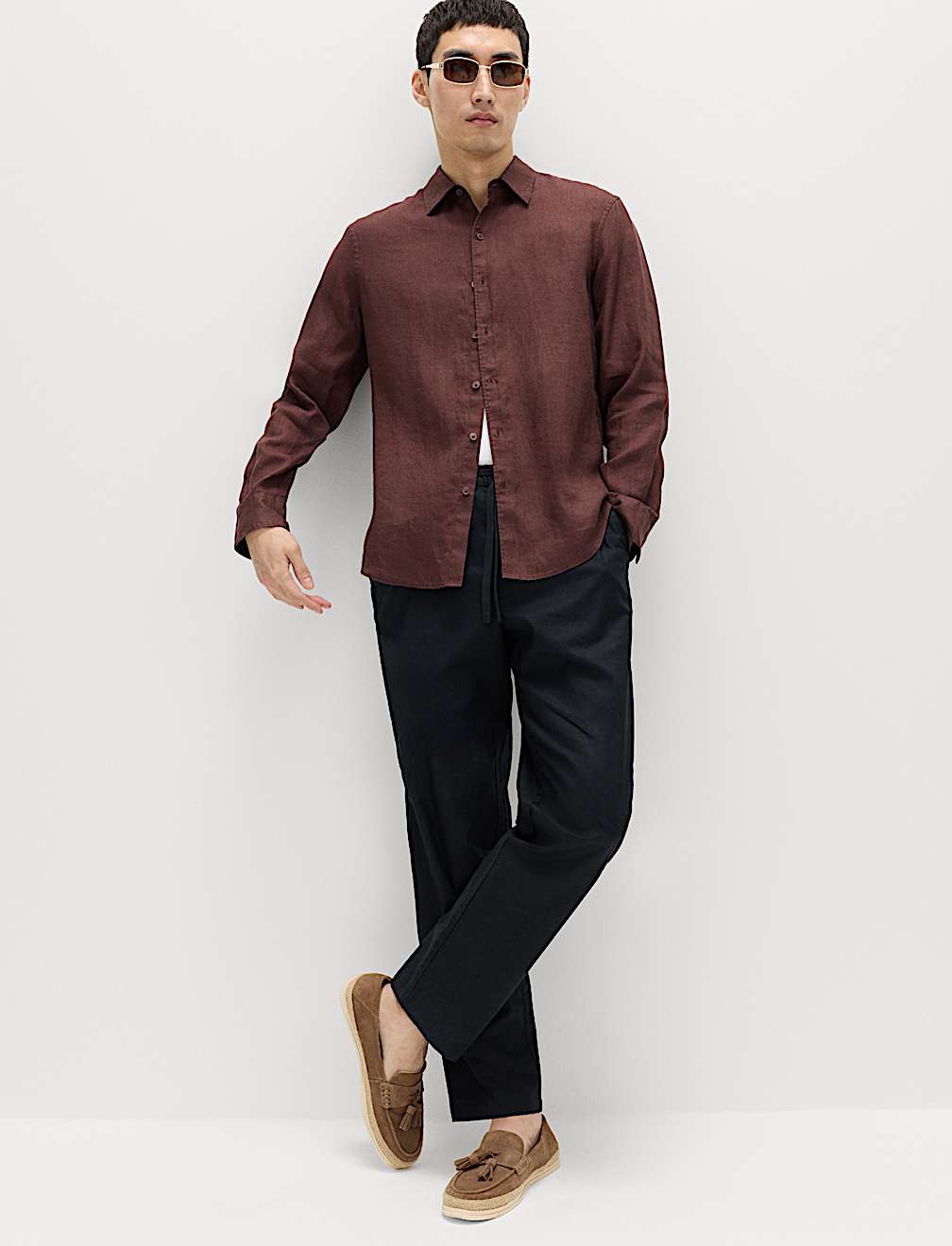 Regular Fit Pure Linen Shirt