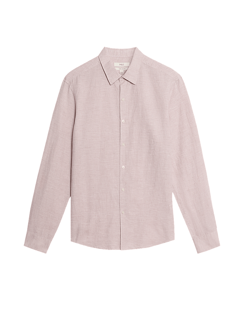 Cotton Linen Blend Puppytooth Shirt