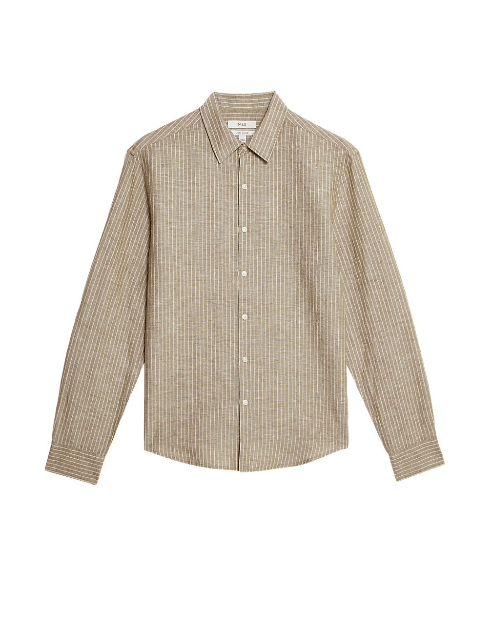 Cotton Linen Blend Striped Shirt