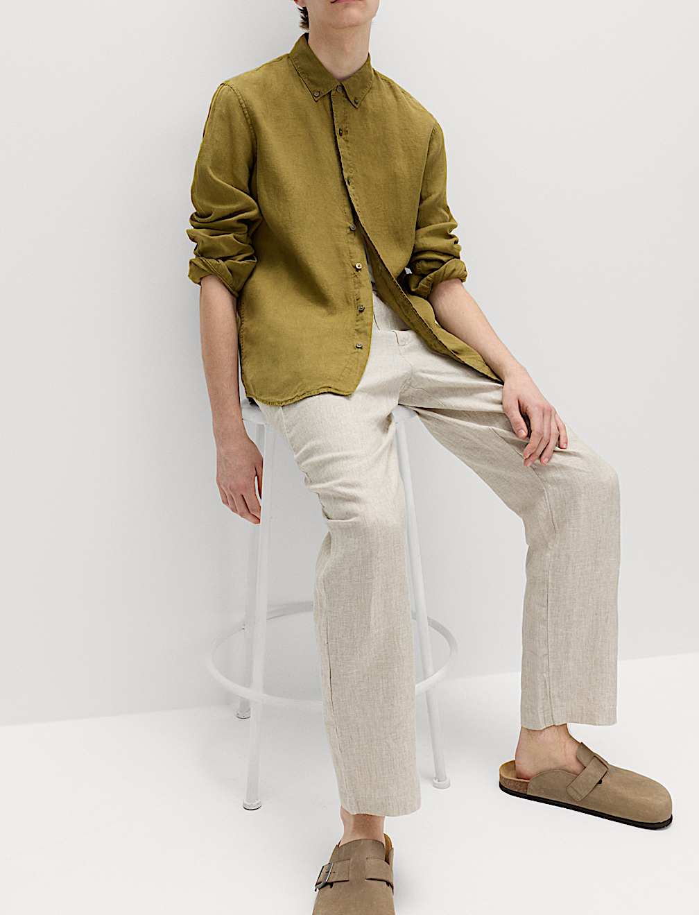 Pure Linen Garment Dye Shirt