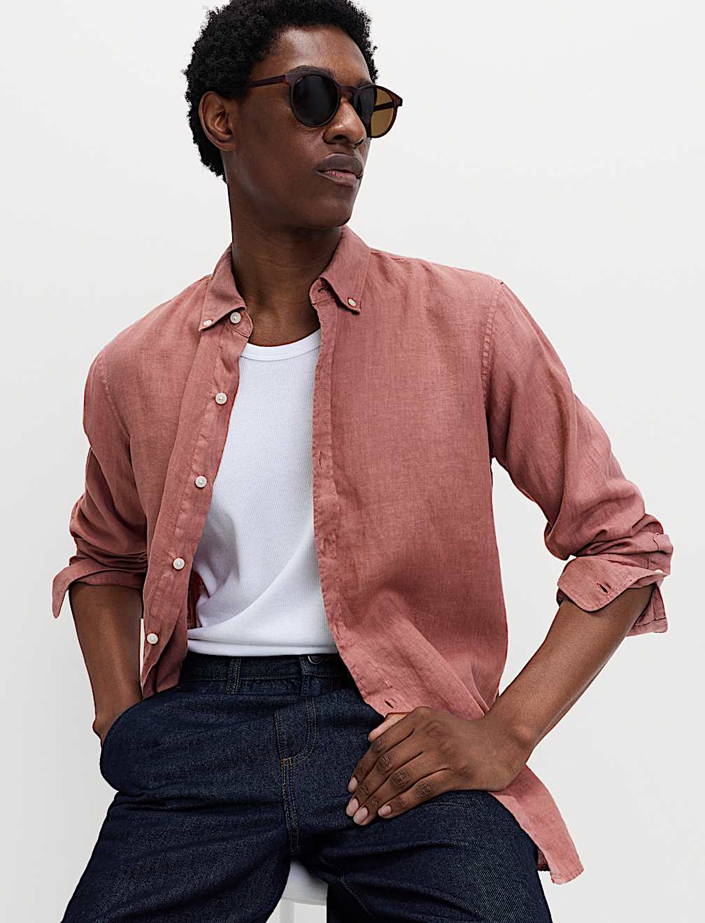 Pure Linen Garment Dye Shirt