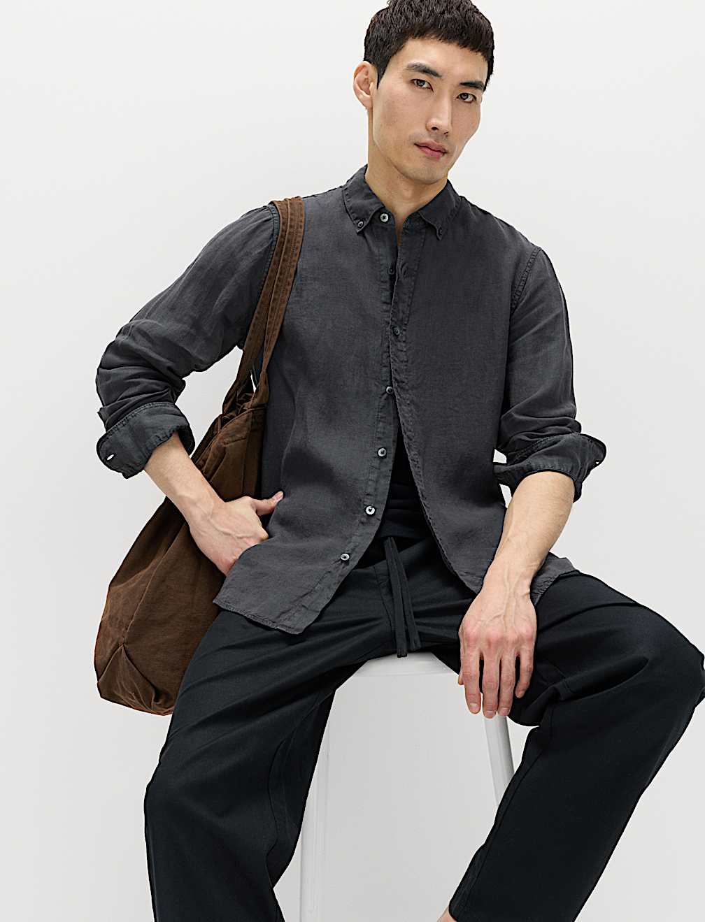 Pure Linen Garment Dye Shirt