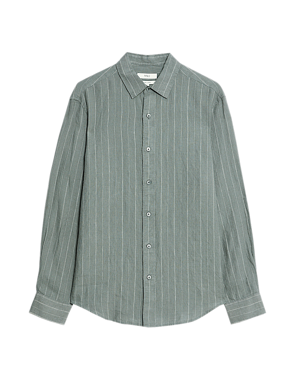 Regular Fit Pure Linen Striped Shirt