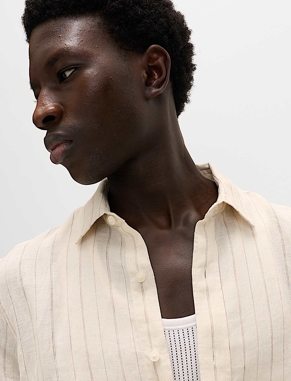 Regular Fit Pure Linen Striped Shirt