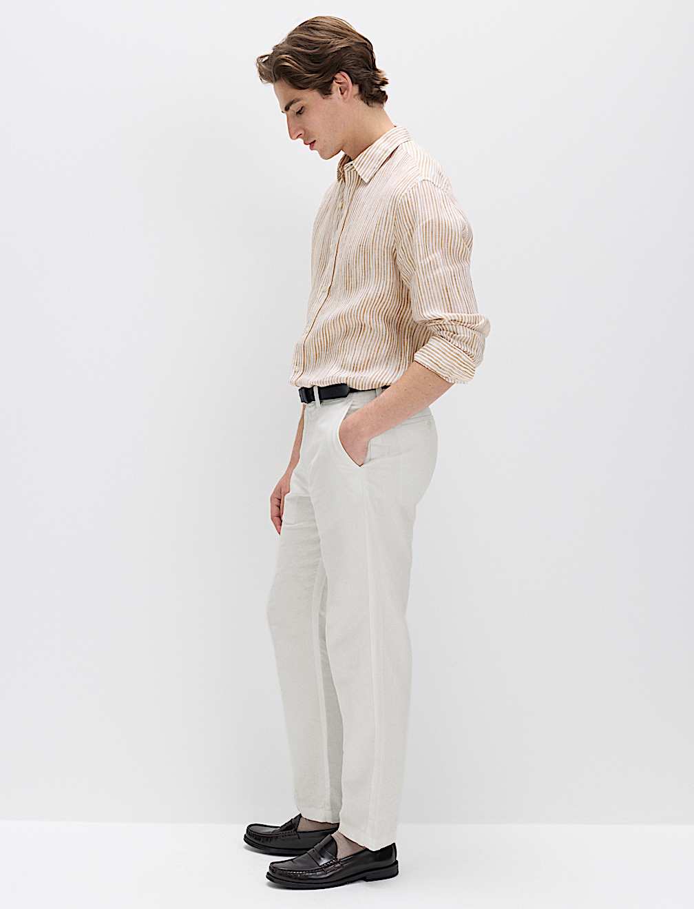 Pure Linen Striped Shirt