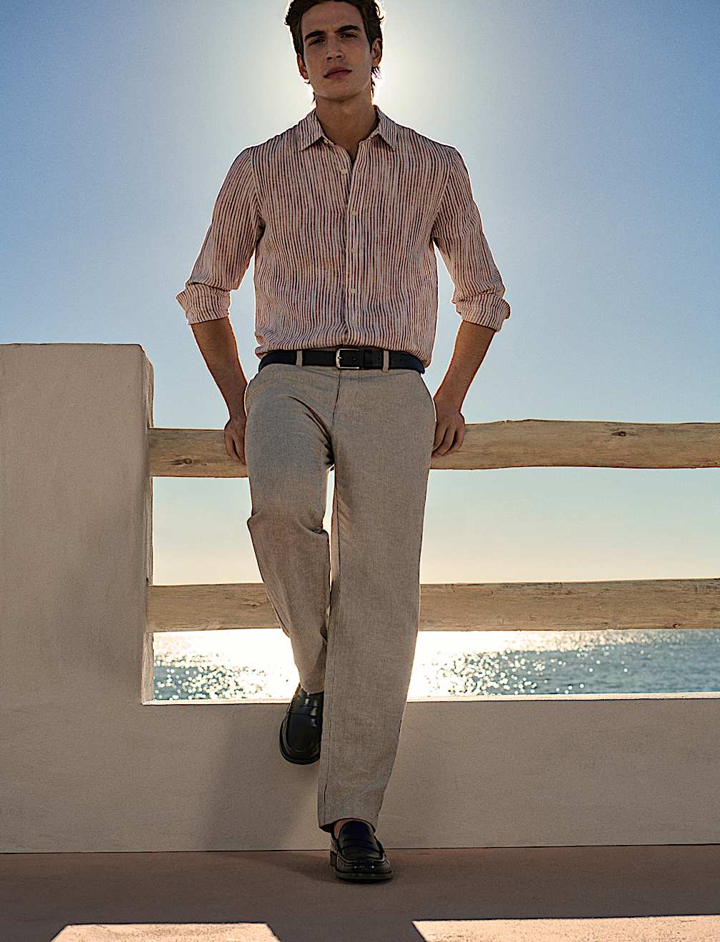 Pure Linen Striped Shirt