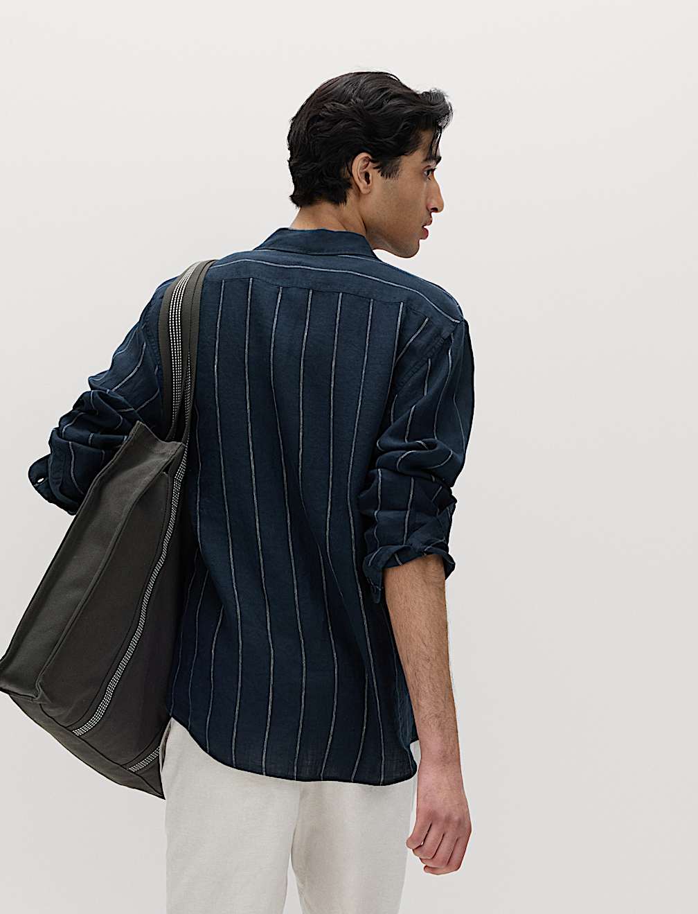 Regular Fit Pure Linen Striped Shirt