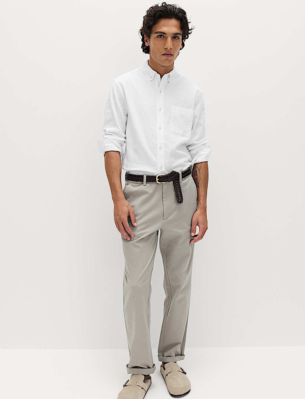 Regular Fit Cotton Linen Blend Shirt