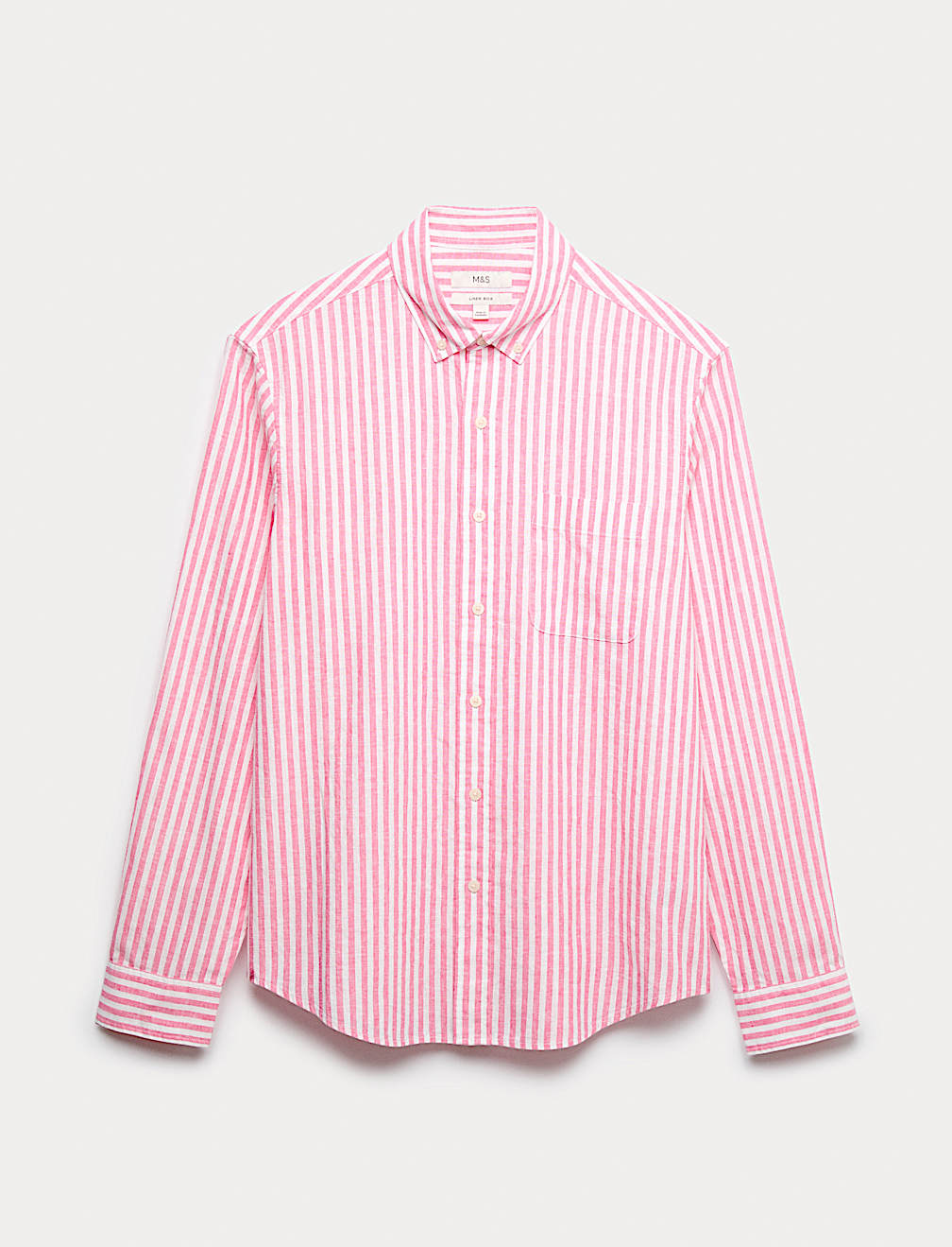 Linen Cotton Blend Striped Shirt