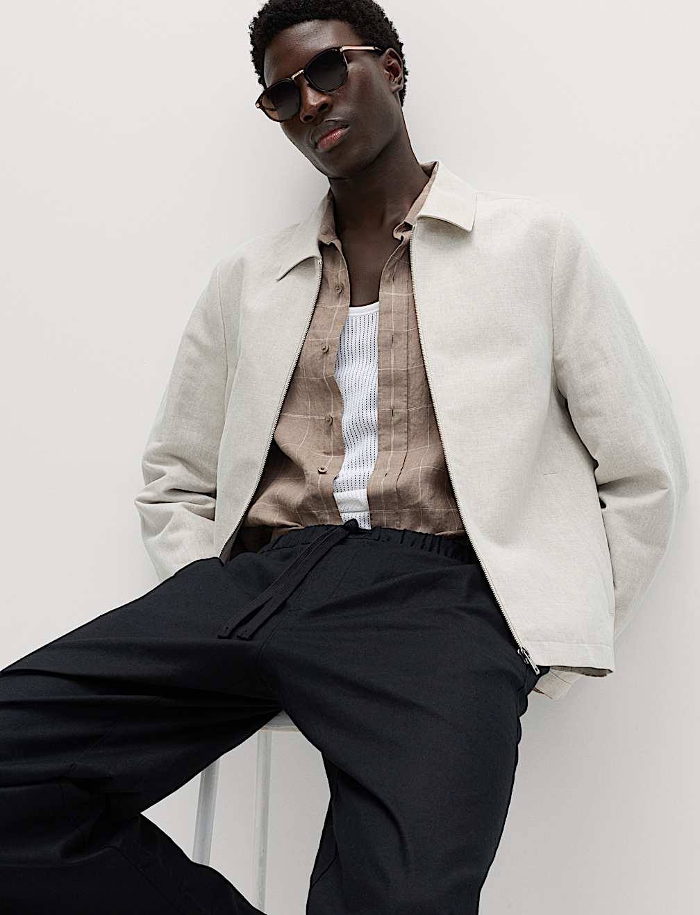 Pure Linen Check Shirt