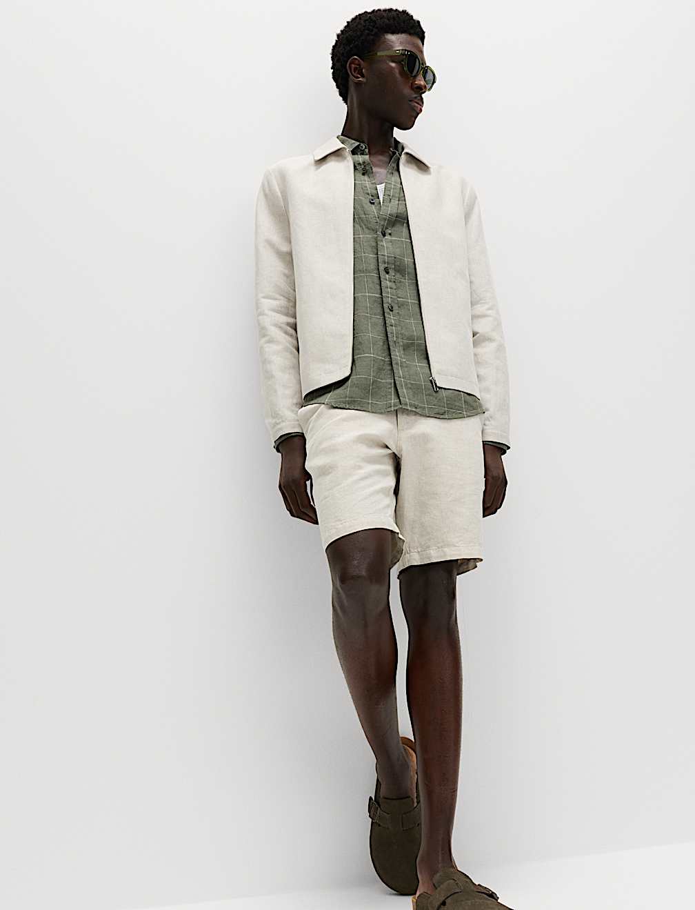 Pure Linen Check Shirt