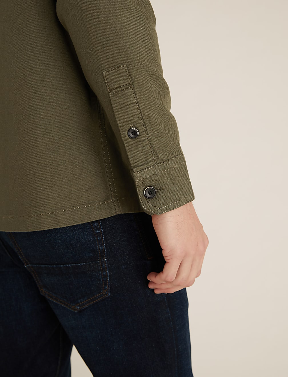 Pure Cotton Twill Utility Overshirt