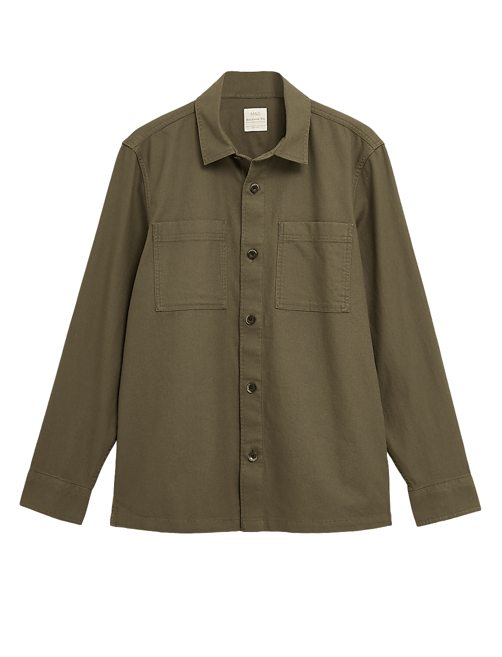 Pure Cotton Twill Utility Overshirt