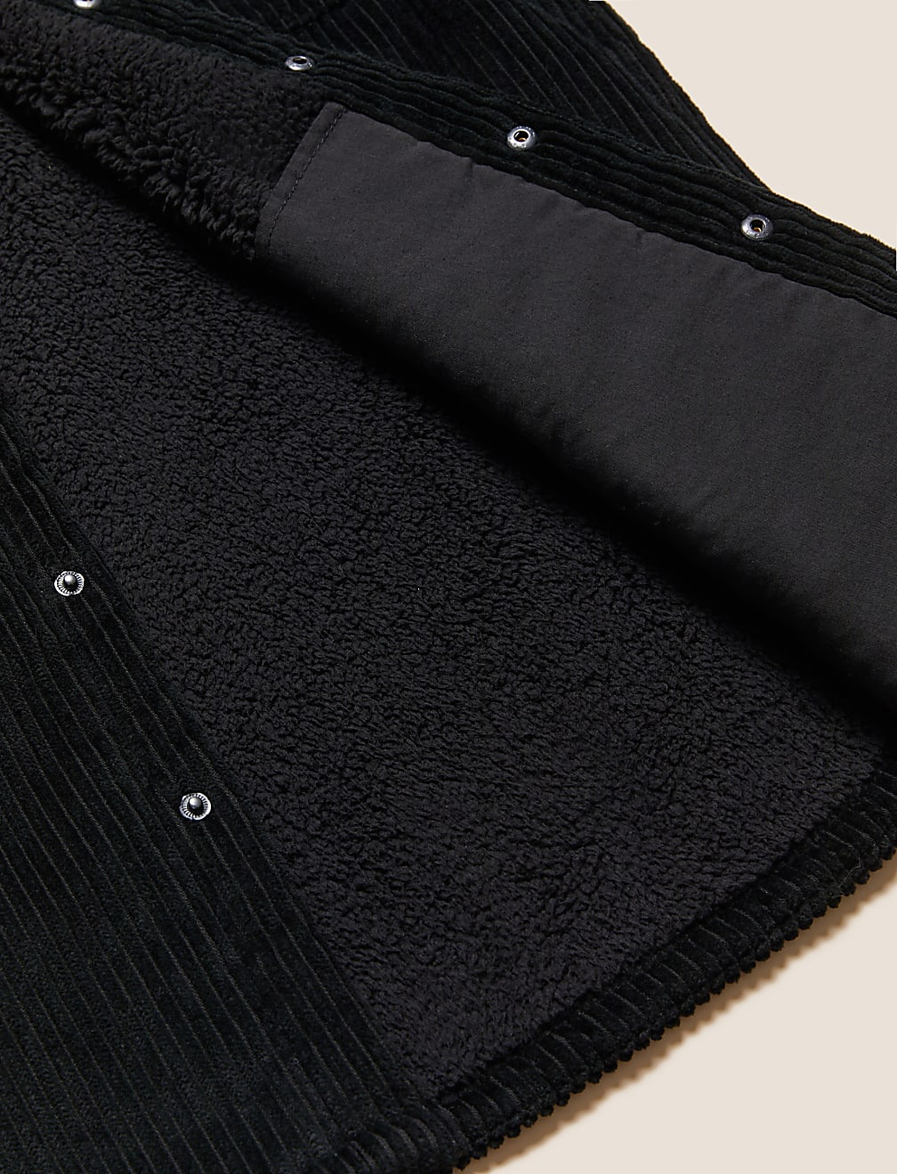 Borg Lined Corduroy Shacket