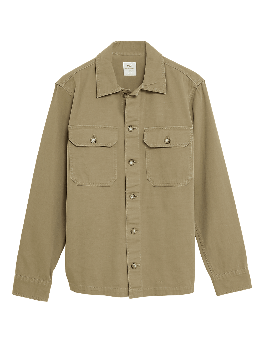 Pure Cotton Garment Dyed Overshirt