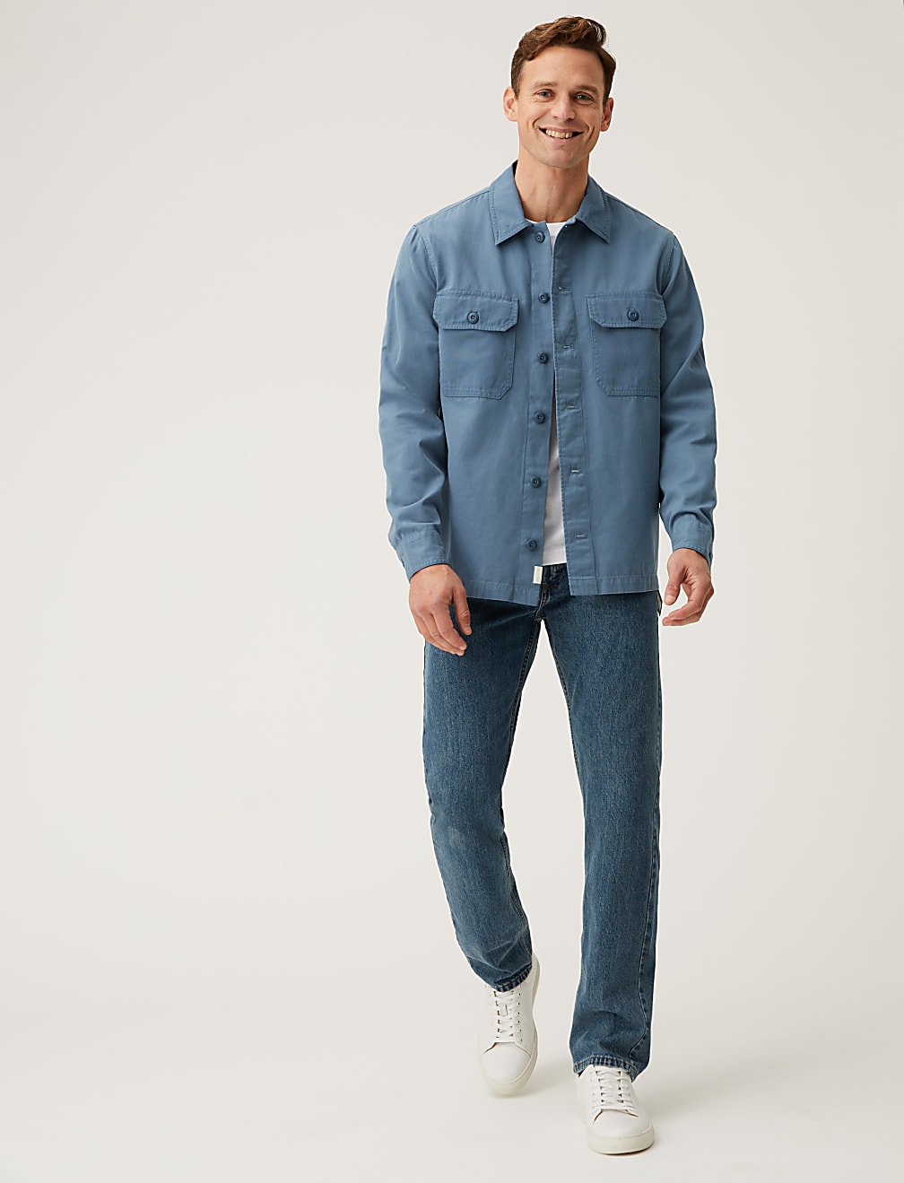 Pure Cotton Utility Overshirt