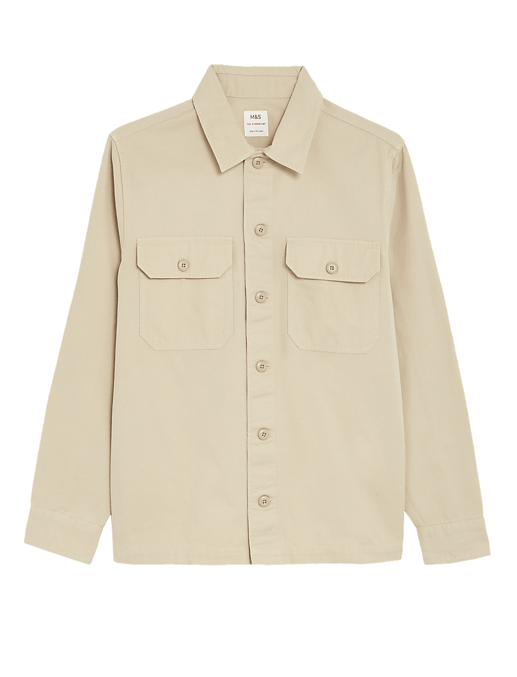 Pure Cotton Utility Overshirt