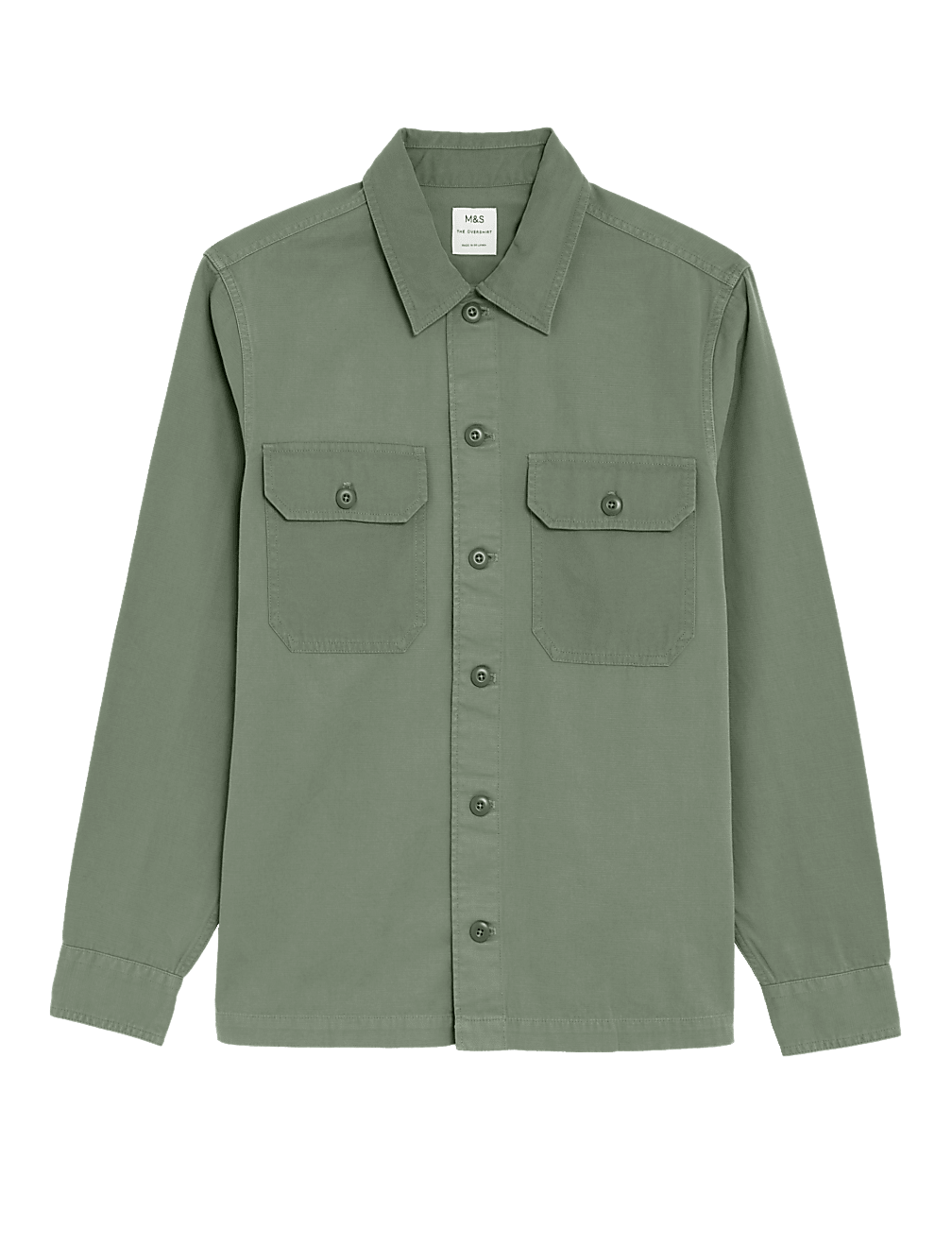 Pure Cotton Utility Overshirt