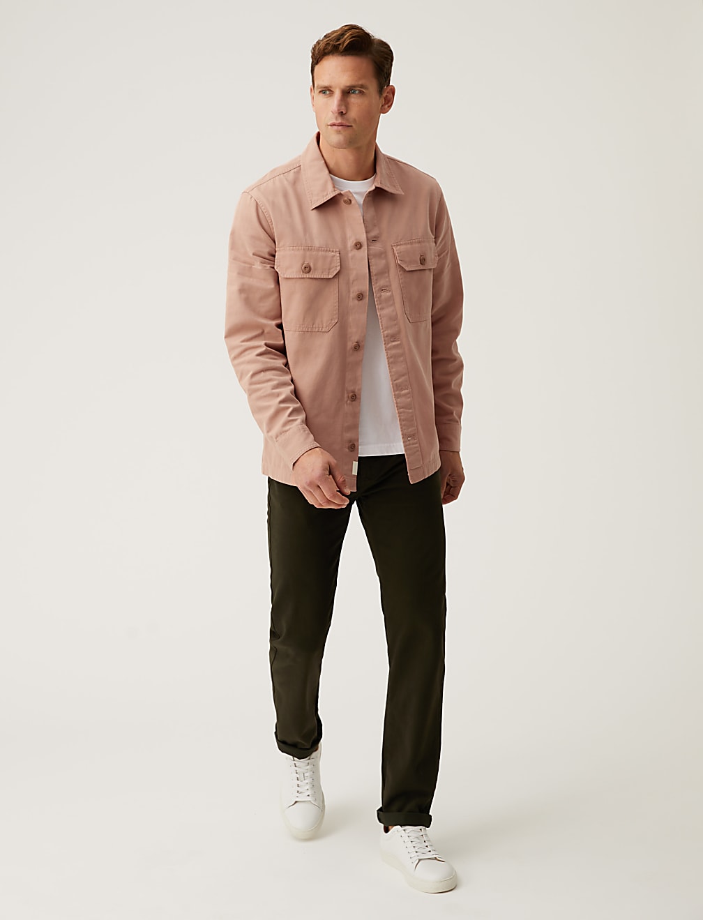 Pure Cotton Utility Overshirt