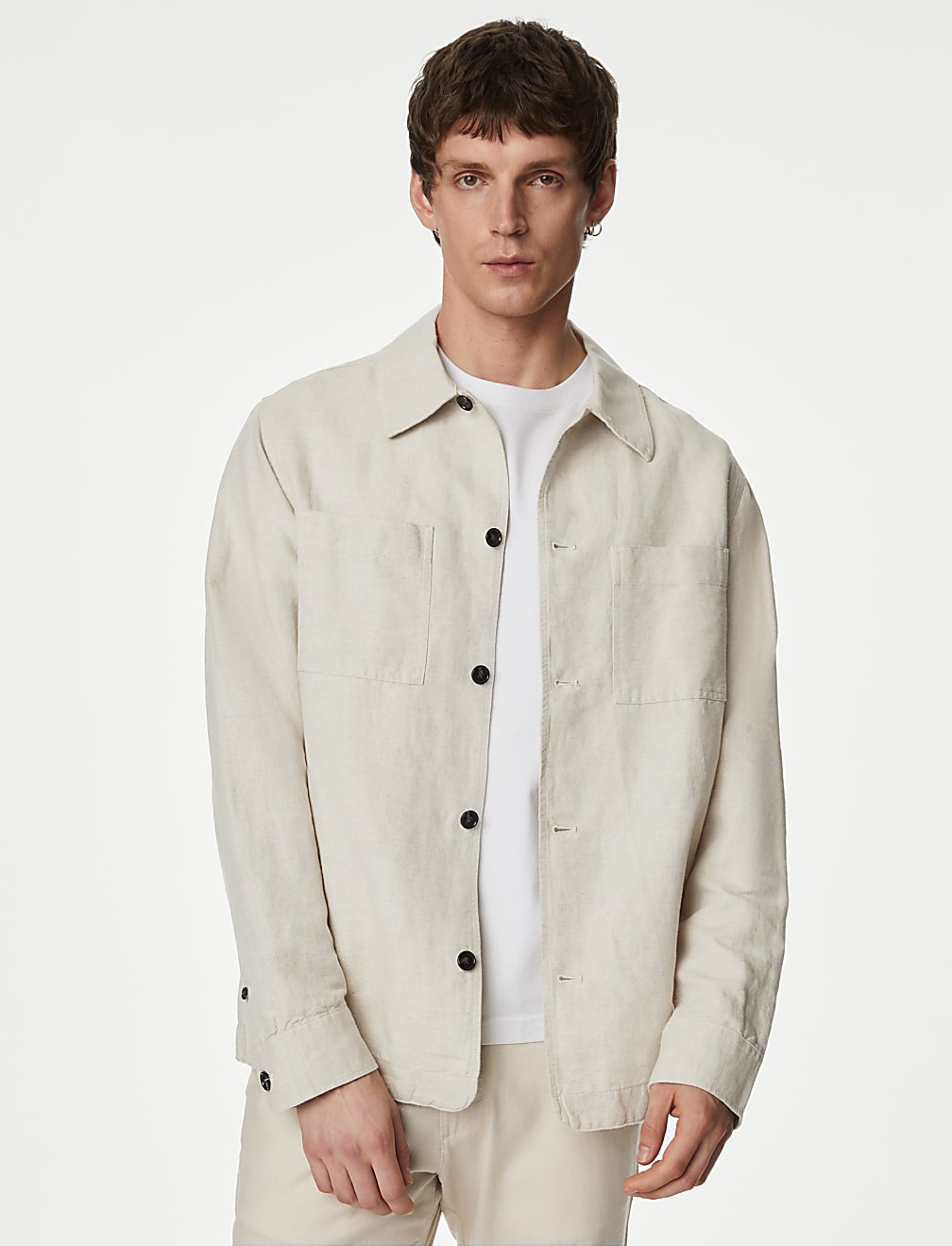 Linen Blend Overshirt