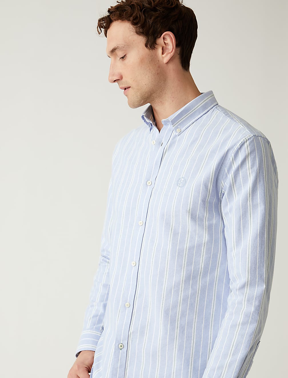 Pure Cotton Striped Oxford Shirt