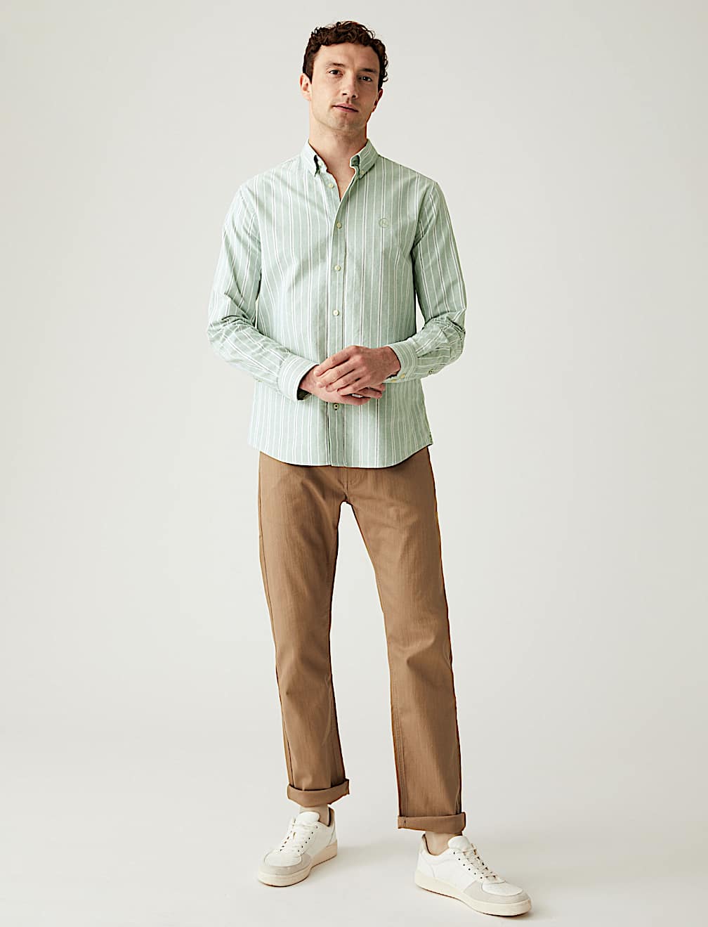 Pure Cotton Striped Oxford Shirt
