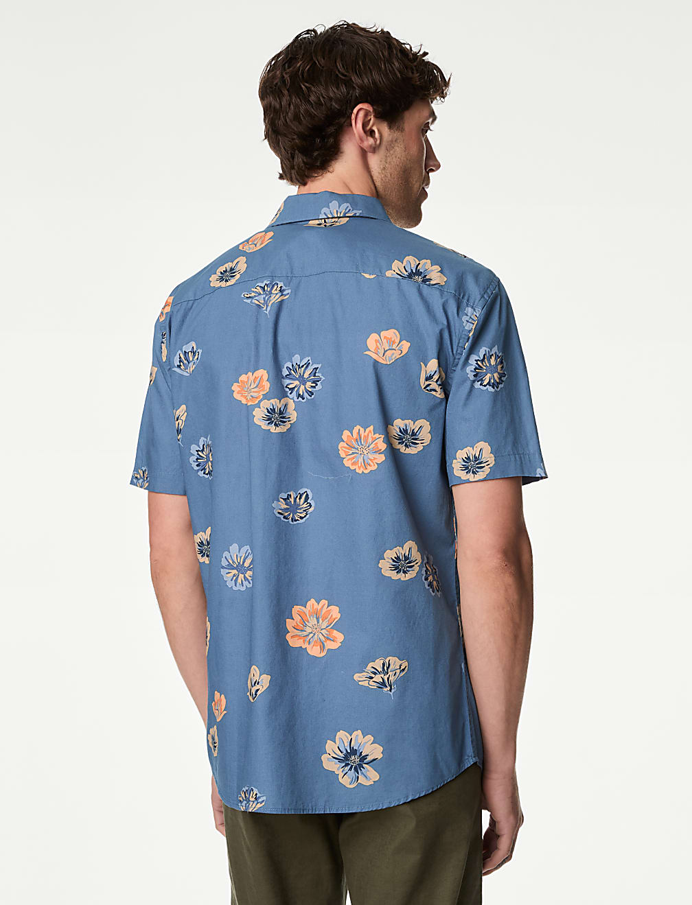 Easy Iron Pure Cotton Geometric Print Shirt