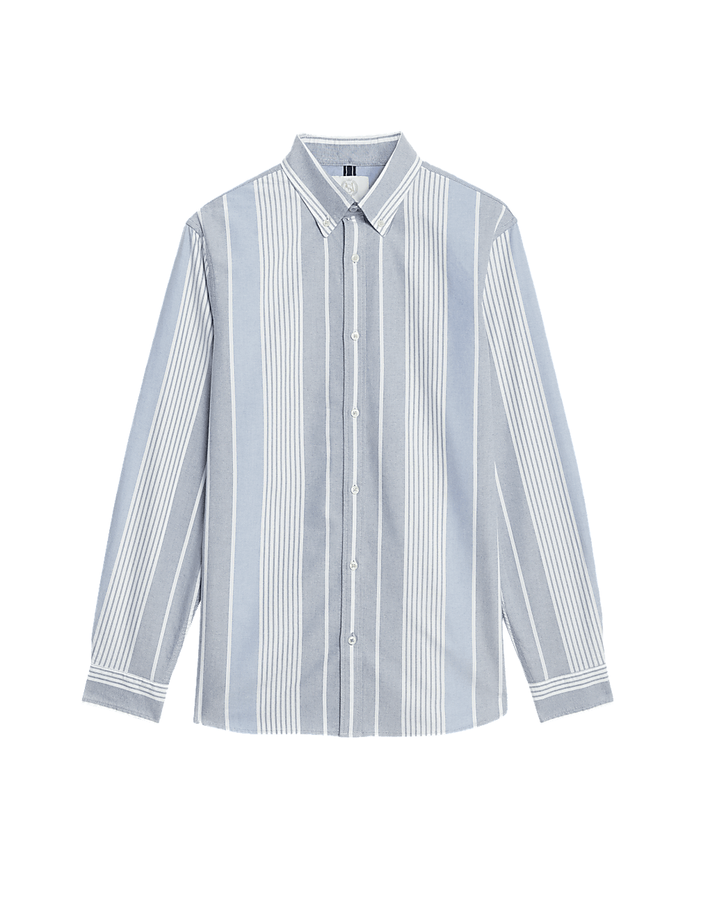 Easy Iron Cotton Rich Striped Oxford Shirt