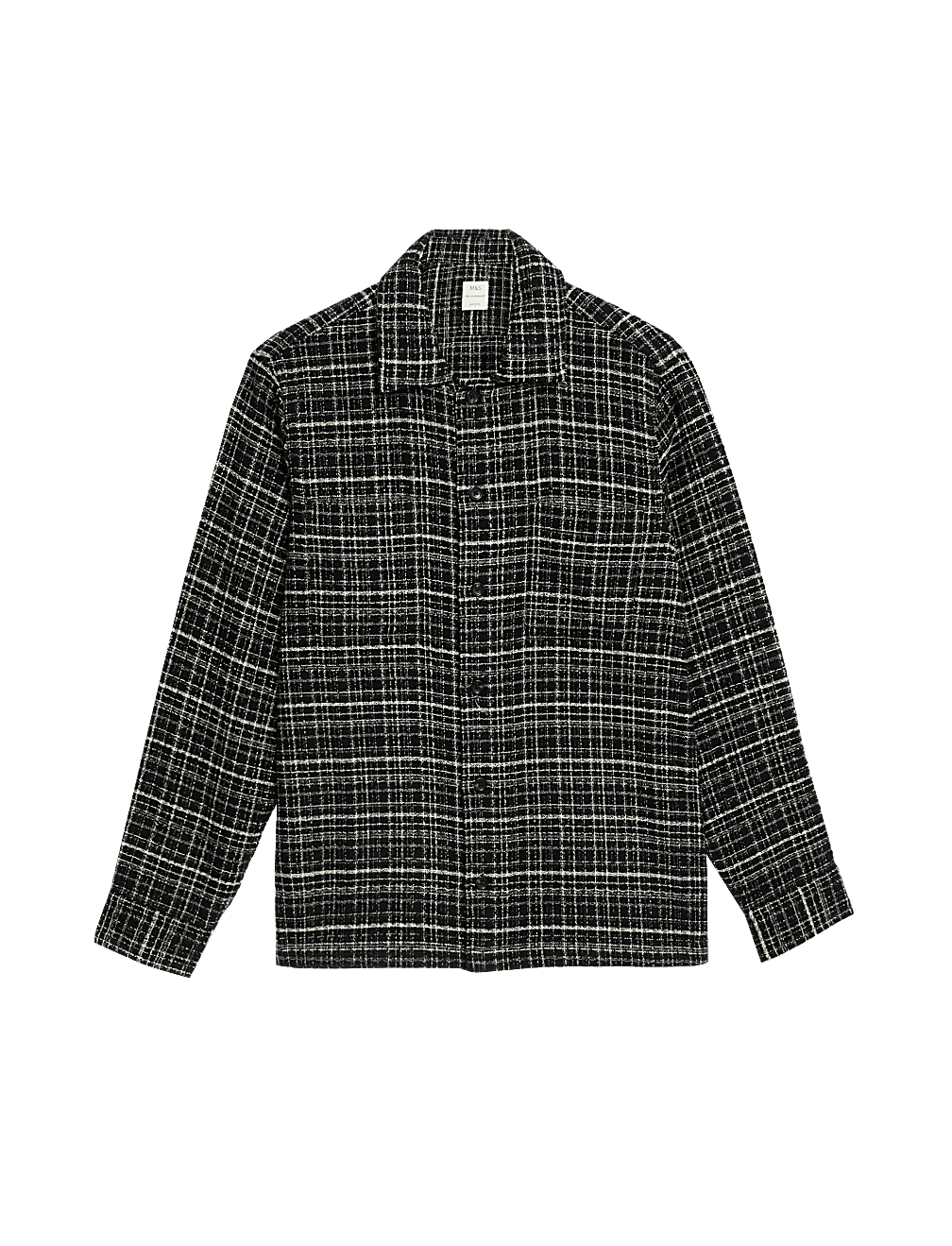 Pure Cotton Textured Check Overshirt