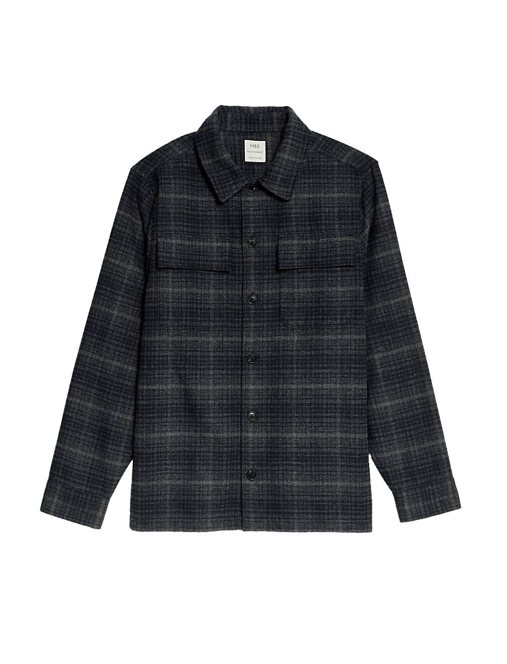 Textured Check Overshirt