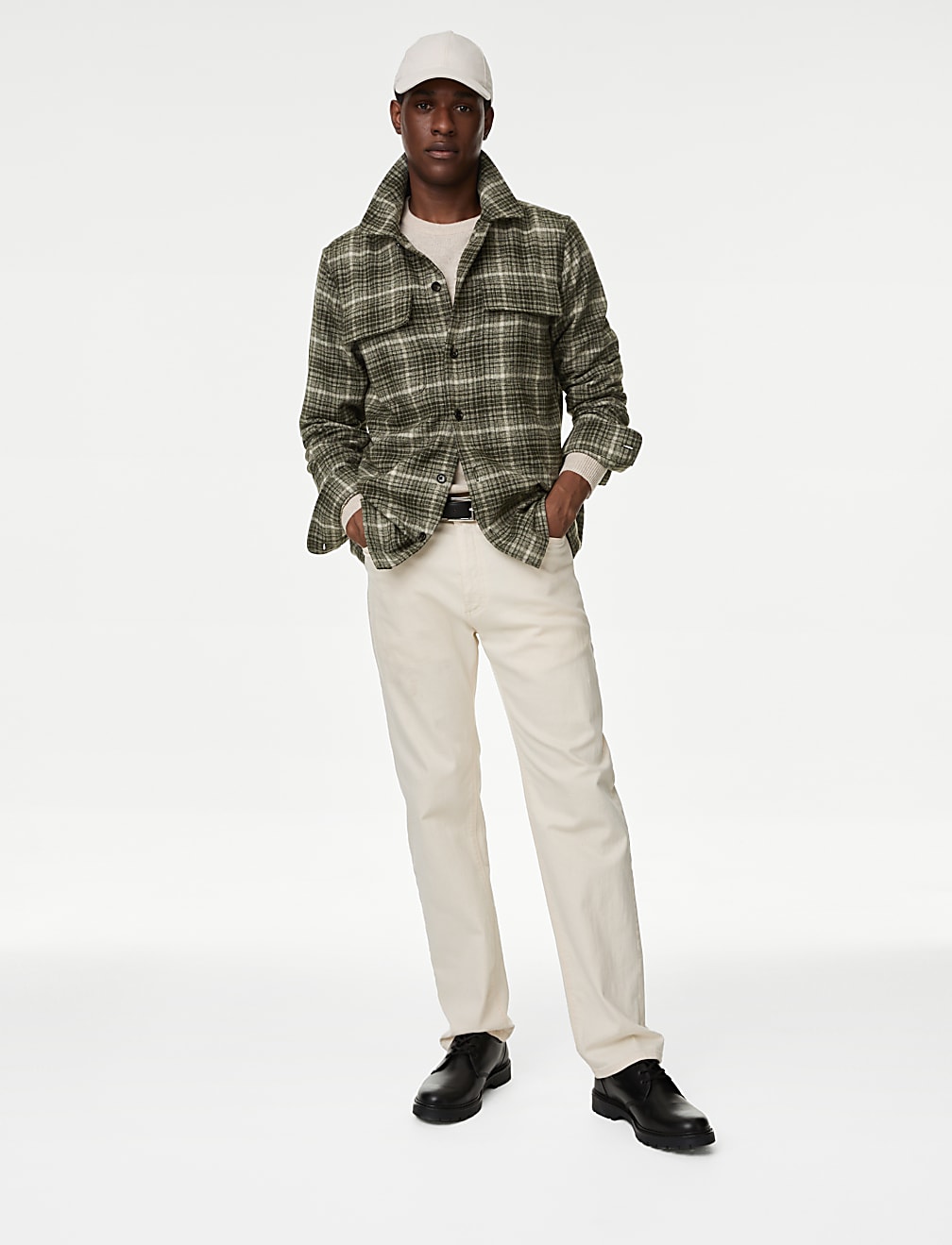 Textured Check Overshirt