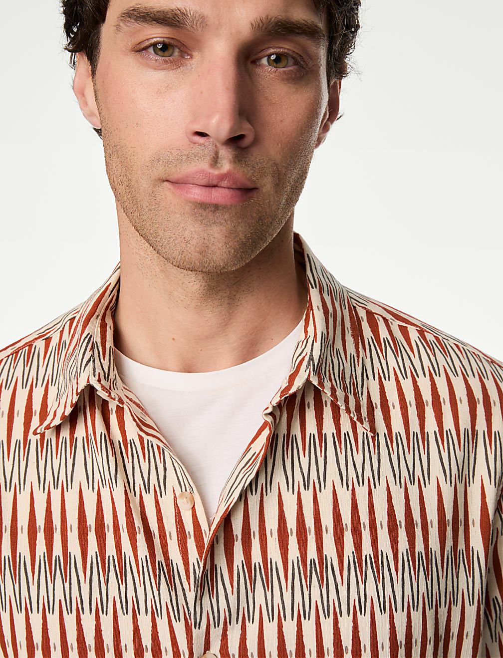 Cotton Blend Printed Shirt