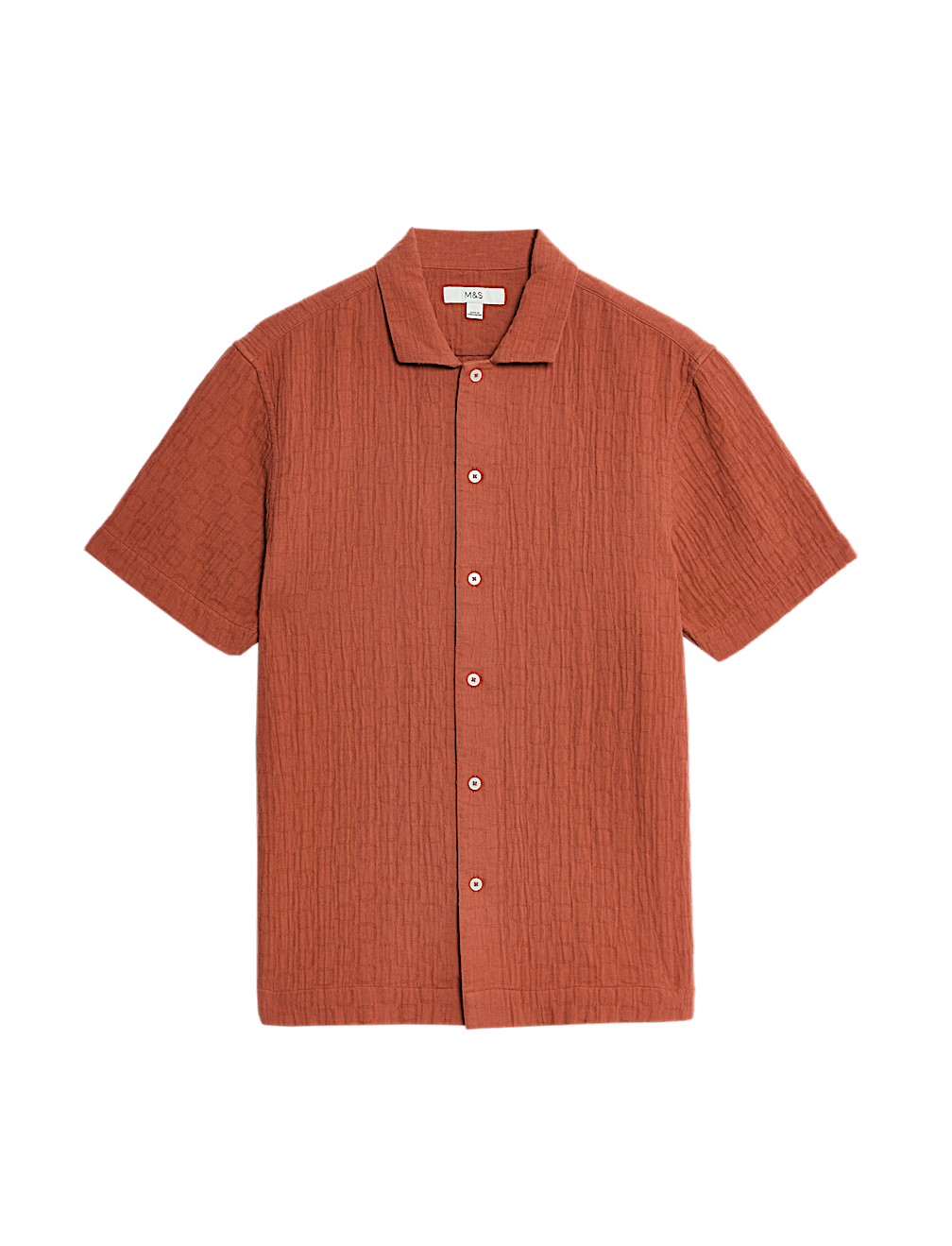 Easy Iron Pure Cotton Textured Shirt