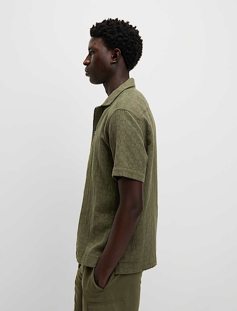 Easy Iron Pure Cotton Textured Shirt