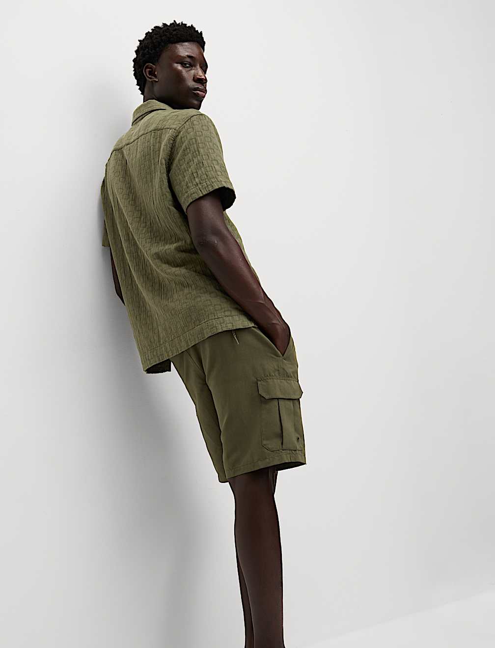 Easy Iron Pure Cotton Textured Shirt