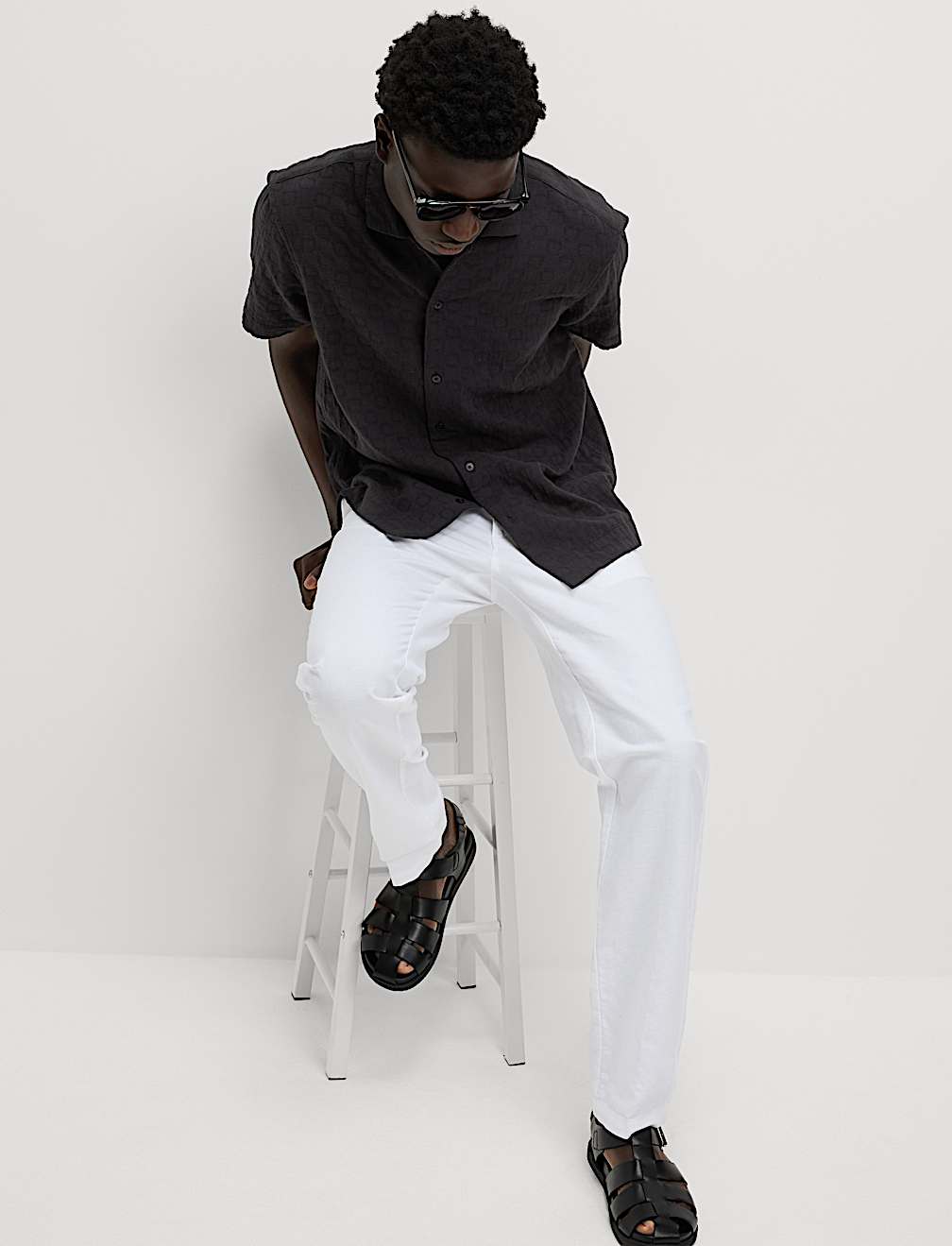 Easy Iron Pure Cotton Textured Shirt