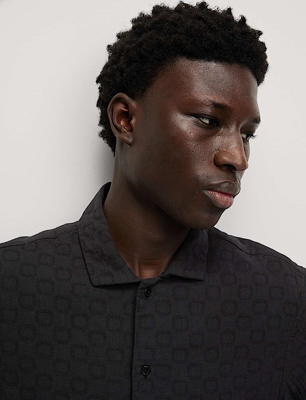 Easy Iron Pure Cotton Textured Shirt