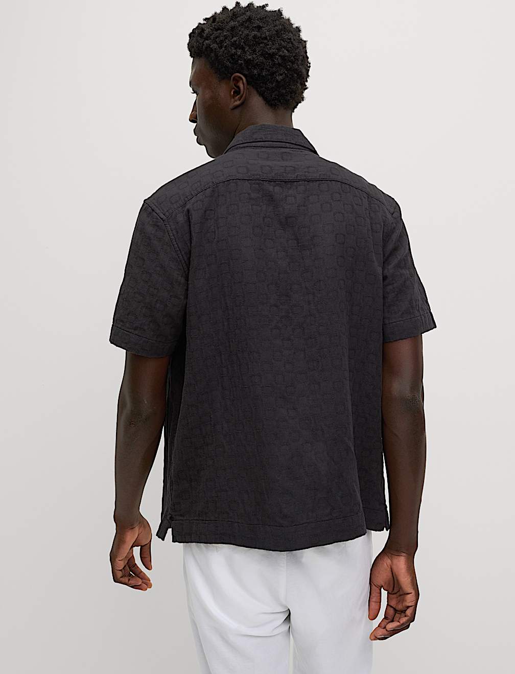 Easy Iron Pure Cotton Textured Shirt