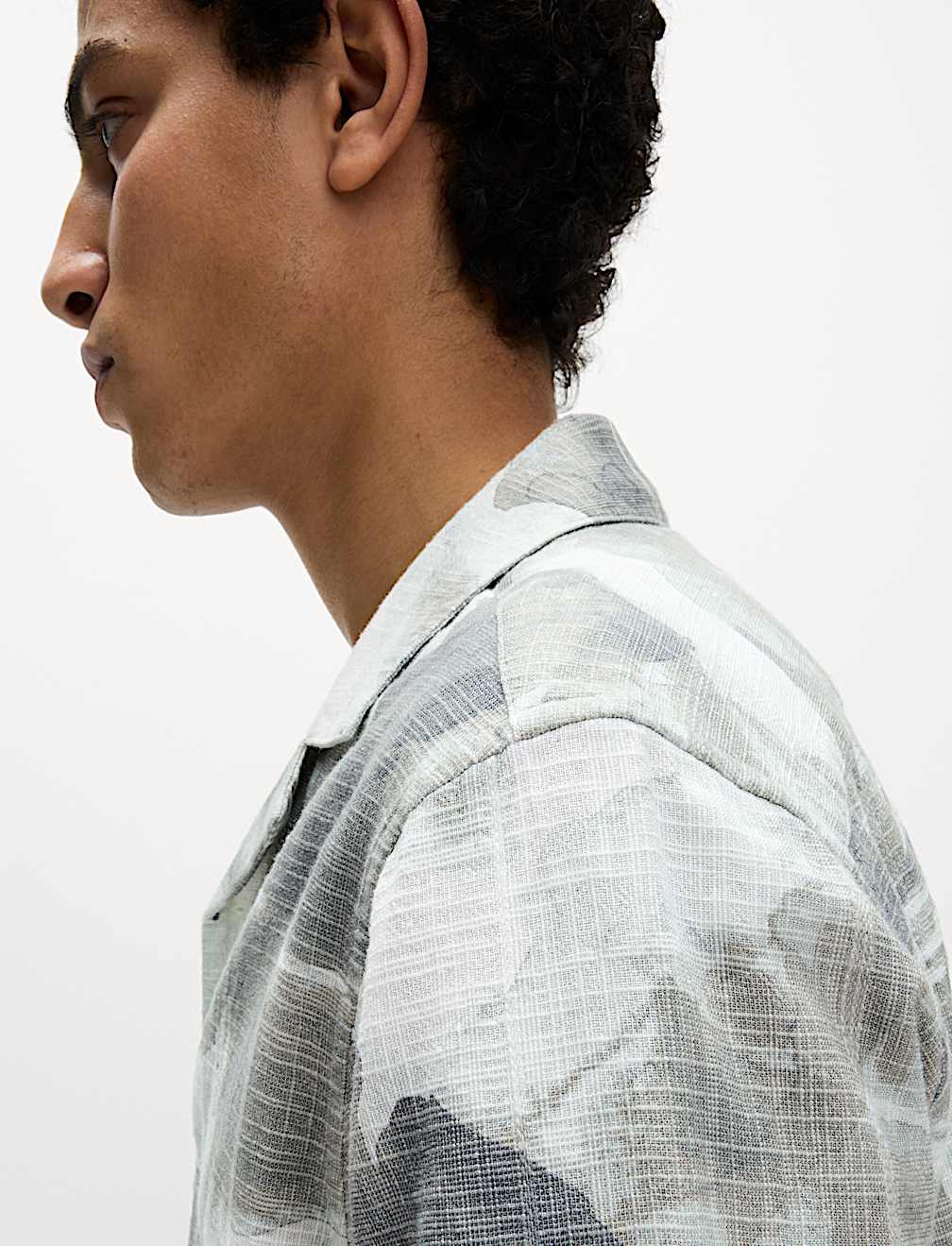 Cotton Rich Short Sleeve Cuban Collar Shirt