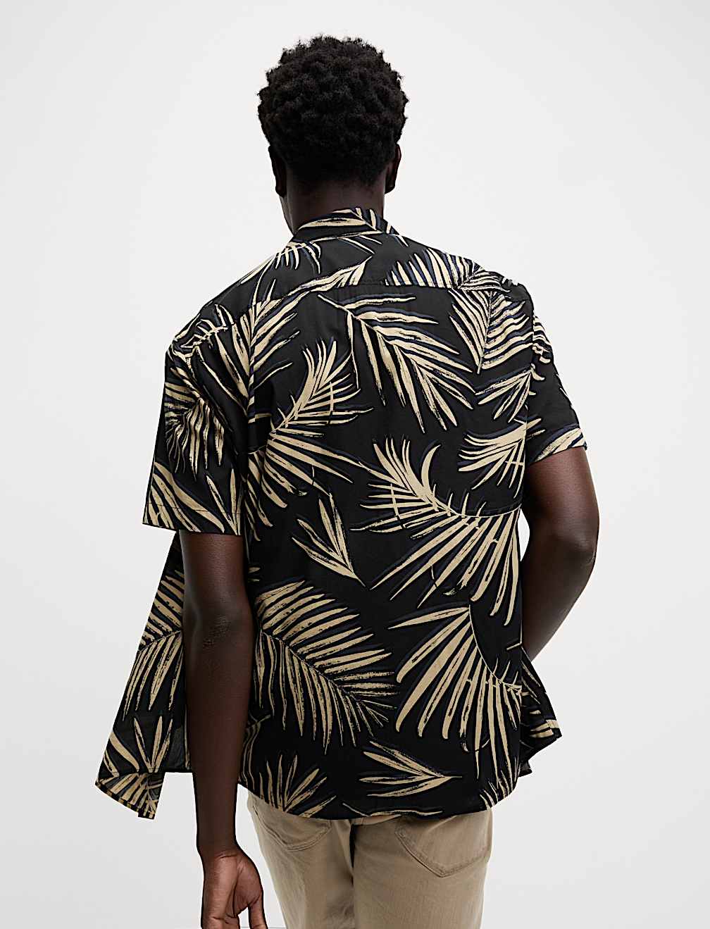 Regular Fit Cotton Blend Short Sleeve Shirt