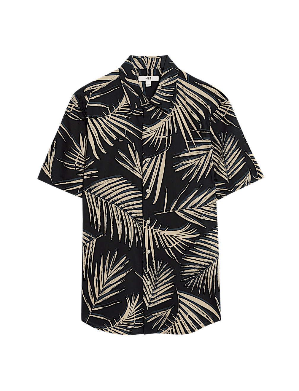 Regular Fit Cotton Blend Short Sleeve Shirt