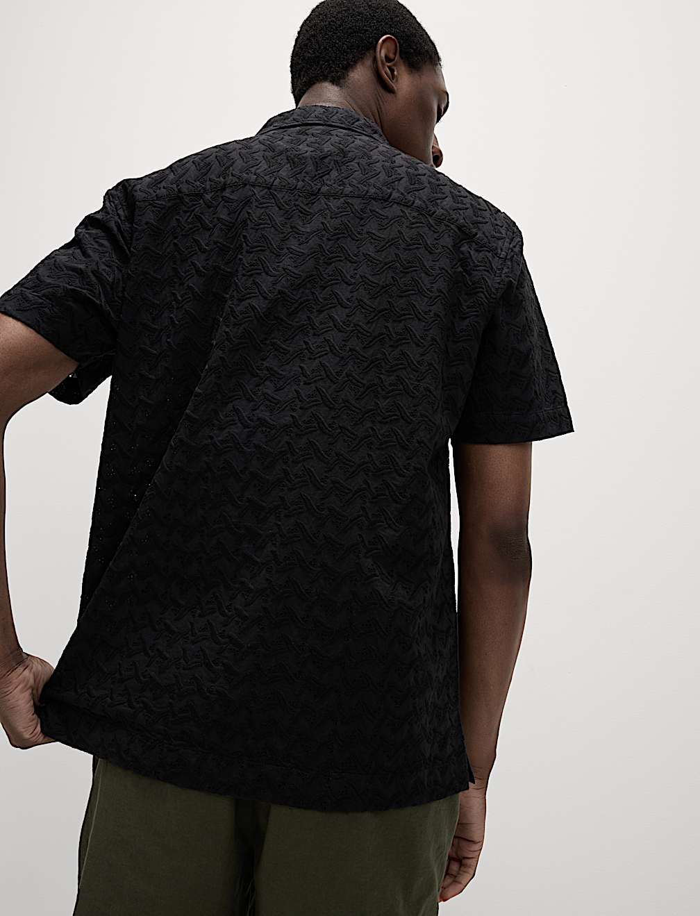Regular Fit Short Sleeve Embroidered Shirt