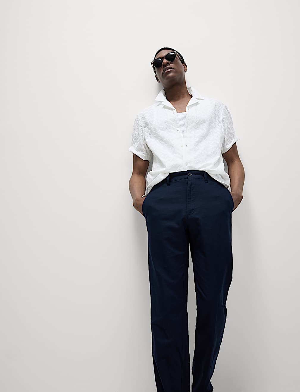 Regular Fit Short Sleeve Embroidered Shirt