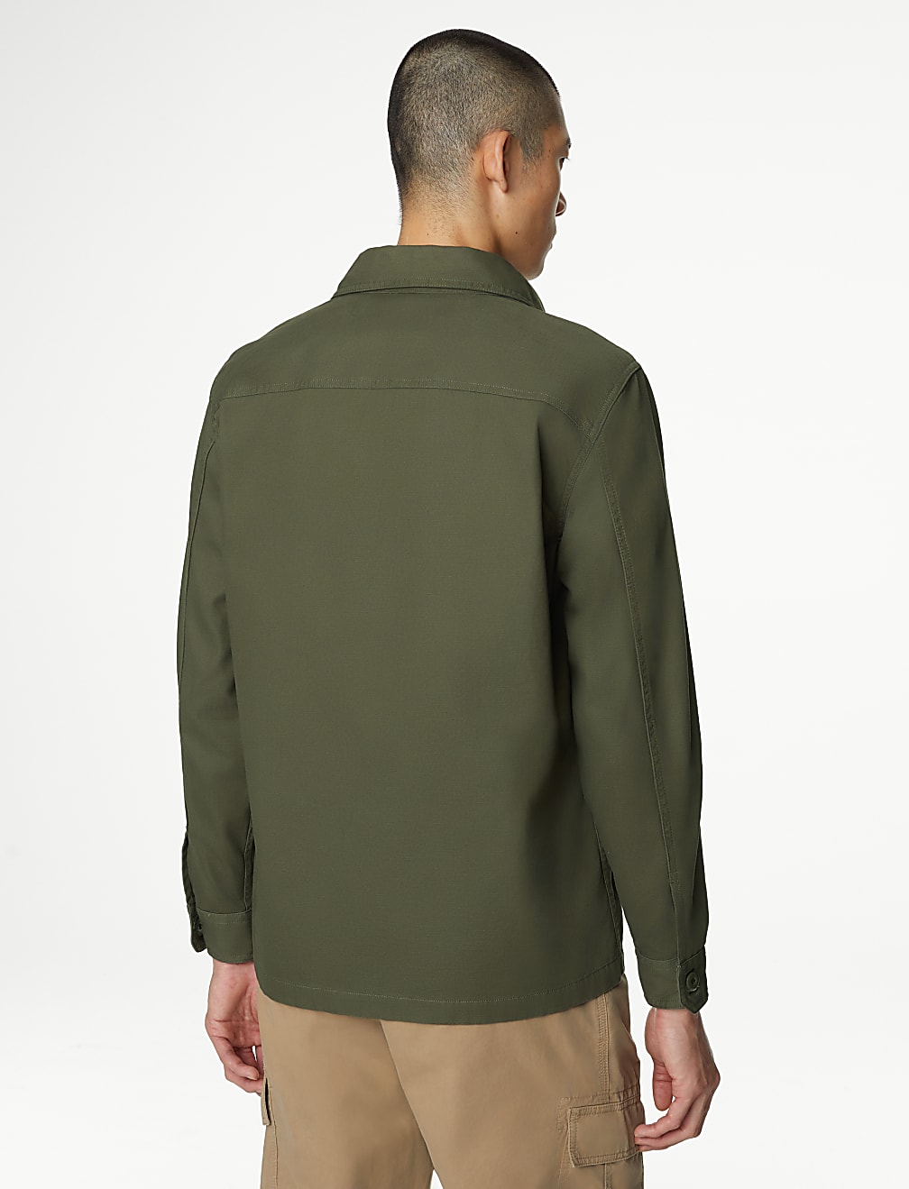 Pure Cotton Utility Overshirt