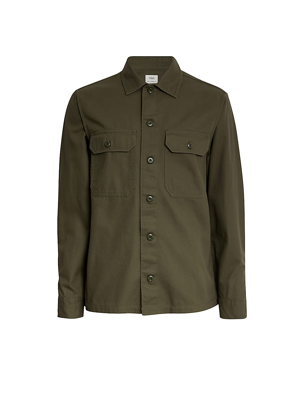 Pure Cotton Utility Overshirt