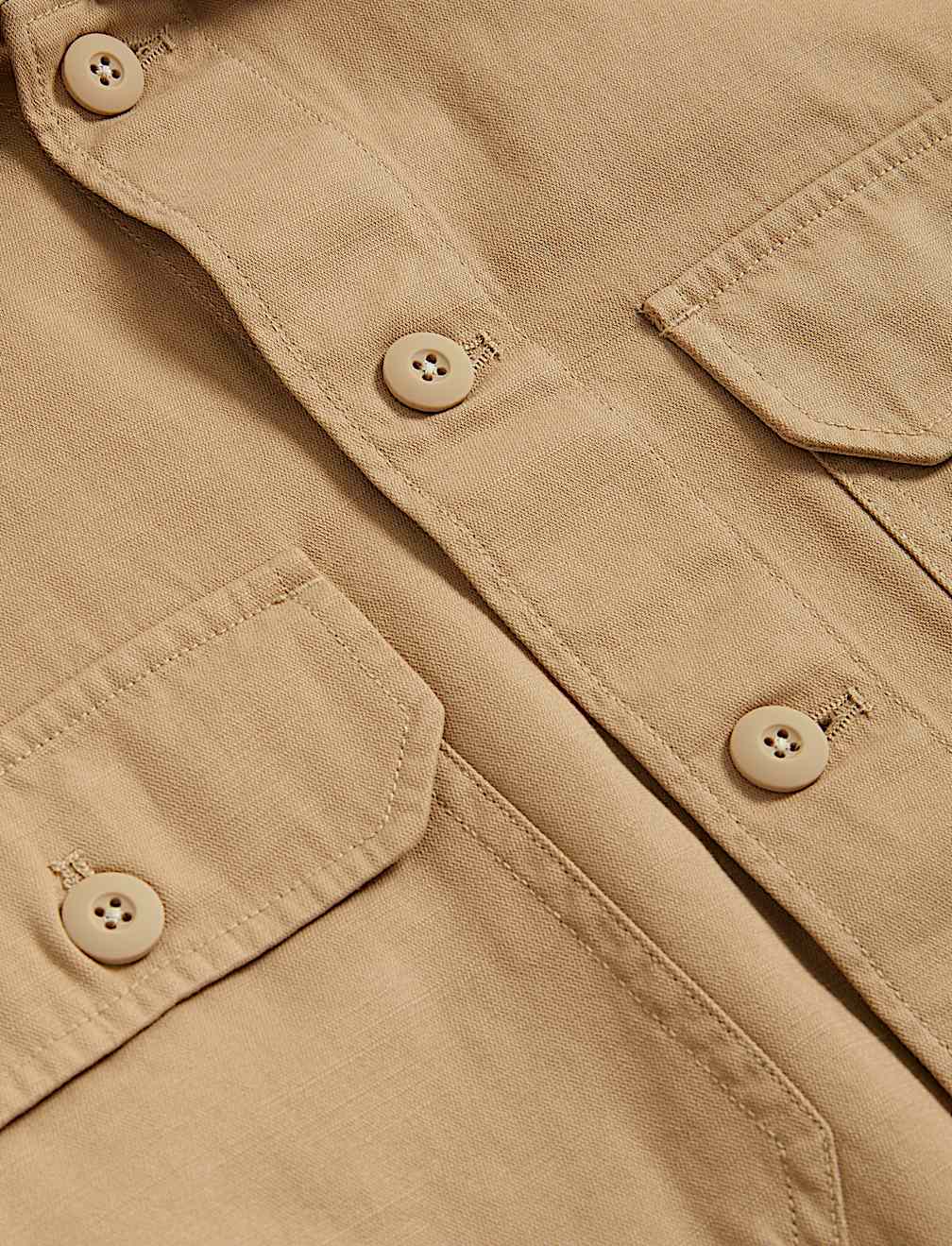 Pure Cotton Utility Overshirt